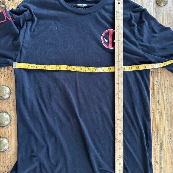 Marvel Deadpool Men's Black Long Sleeve Graphic Shirt, graphic tee, long sleeve‎ - Picture 6 of 6